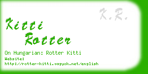 kitti rotter business card